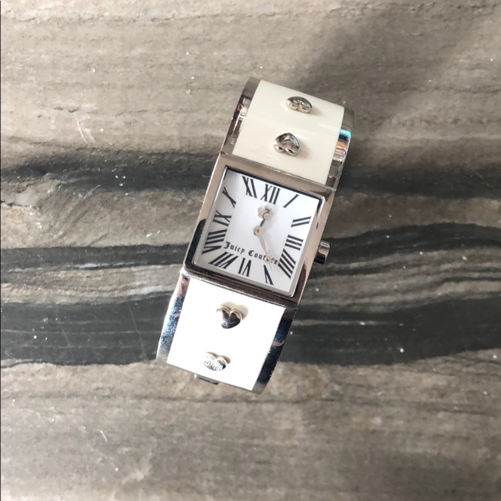 Juicy Couture white bangle watch